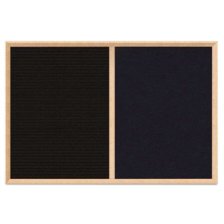 United Visual Products Enclosed Corkboard, 1 Door, 18"x24", 4" Fra UV3421-SATIN-FORBO